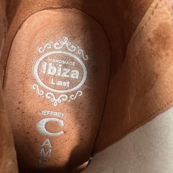 Jeffrey Campbell Ibiza Desmond Leather Heeled Ankle Booties Snakeskin Size 8.5 - Picture 3 of 11